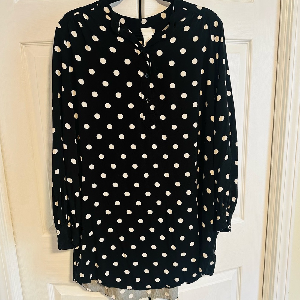 H&M Black and White Polka Dot Tunic